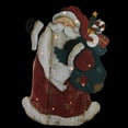 thumbnail image 2 of Northlight 19.5" Red and White LED Lighted Santa Claus Christmas Wooden Figure, 2 of 6