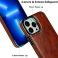 thumbnail image 5 of Designed for iPhone 16 Pro Max, Luxury Slim Fit PU Leather Back Case with Magsafe Kickstand Wireless Charging Luxury Protective Anti-slip Durable Phone Cover for iPhone 16 Pro Max, Brown, 5 of 8