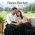 thumbnail image 5 of Utopia Bedding Black Fleece Blanket Queen Size Fuzzy Plush Anti-Static Microfiber Bed Blanket (90x90 Inch), 5 of 9
