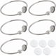 thumbnail image 1 of 5 piezas de bases para brazaletes ajustables de acero inoxidable, planas y redondas, con cabujones de cristal., 1 of 9