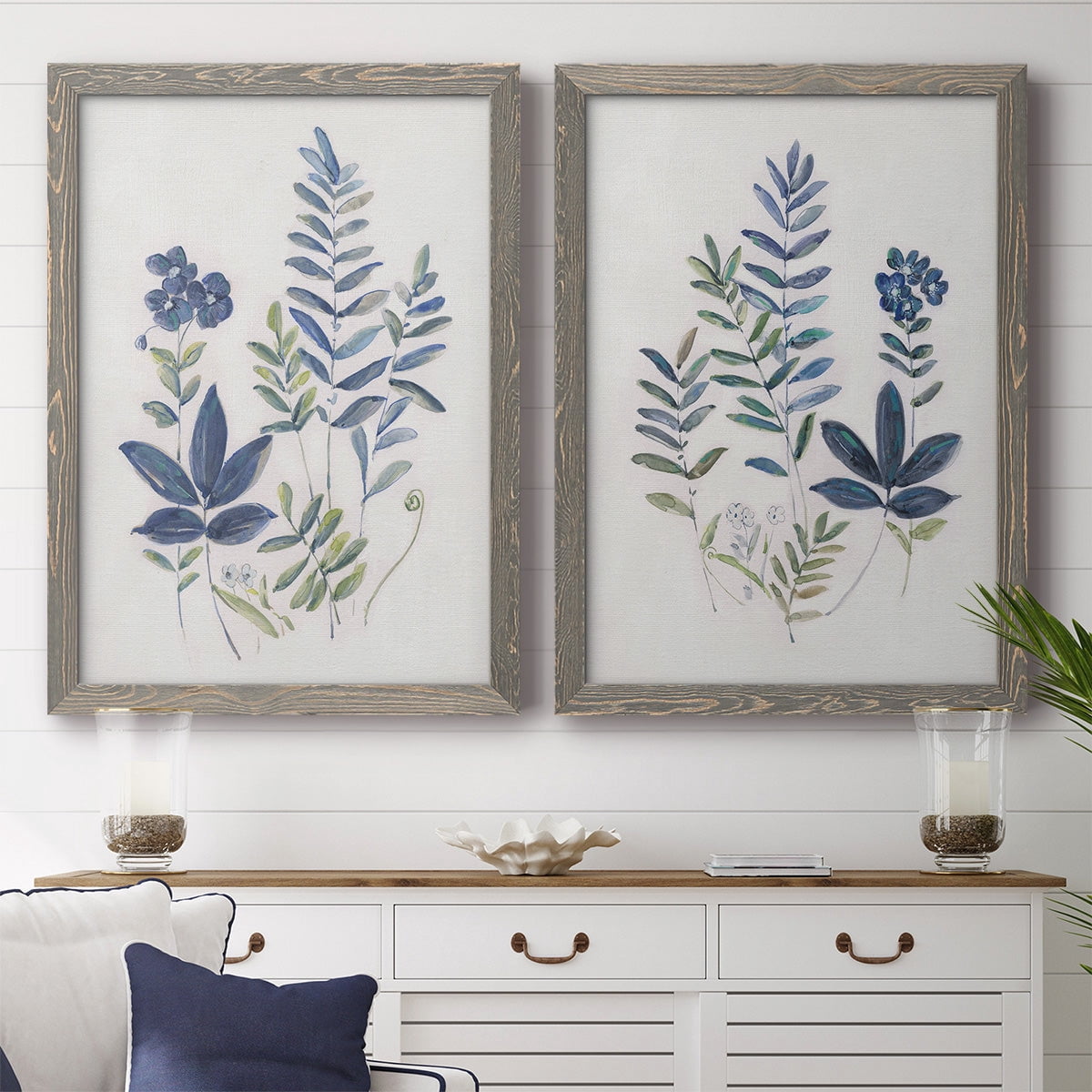 Fern Study I - Premium Framed Canvas 2 Piece Set - Ready to Hang