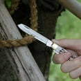 thumbnail image 3 of Mossy Oak 3-Piece Stag Finish Knife Set with Stainless Steel Full Tang Blade and Leather Sheath, 3 of 7