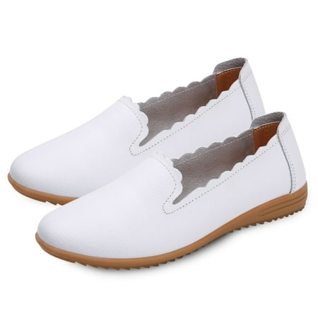 

Cathalem Casual Womens Shoes Slip on Women Shoes Small White Shoes With Flat Soles Women Students Womens Summer Wedge Heels White 7.5