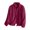 Wine, variant on Women's Sherpa Fleece Jacket, Stand Collar Zip Front Plush Lined Cardigan, Cozy and Warm for Casual Winter Outerwear, Lounge, and Cold Weather-Green