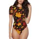thumbnail image 1 of Fotbe Autumn Maple Leaves A Body de Mujer con Cuello Redondo y Mangas Cortas, Sin Mangas Ajustado, Suave, Cómodo y Básico-Medium, 1 of 7