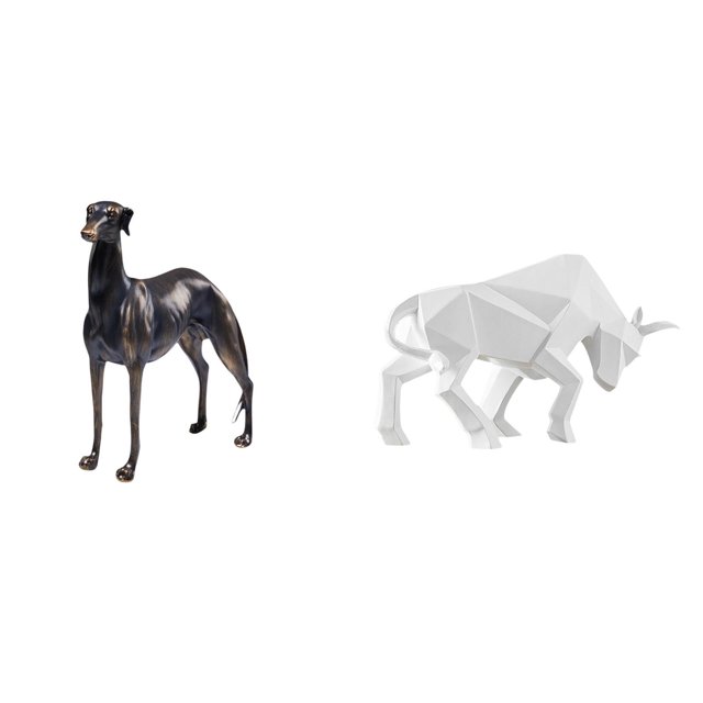 Estatua de resina de perro, figura de animal, escultura de toro, adorno decorativo coleccionable con textura suave, adecuado para regalar, decoración
