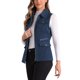thumbnail image 4 of CHAQUETA SIN MANGAS CON CREMALLERA PARA MUJERES INSPIRE CHIC, CHALECO UTILITARIO CON BOLSILLOS, TALLA S, AZUL MARINO, 4 of 5
