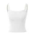thumbnail image 5 of QHFBli Tank Top with Built-in Bra for Women Adjustable Spaghetti Strap Workout Yoga Shirts Basic Layer Padded Bra Cami Tops, 5 of 7