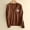 Brown, variant on Women's Spring Sweater Cardigan-neck Long Sleeve Plus Size Cardigan Knitted Outer