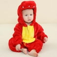 thumbnail image 6 of Tiijoy Baby Dinosaur Jumpsuit Flannel Warm Hooded Onesie Union Suit Pajama, Sizes 3-4T, 6 of 8