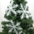 thumbnail image 3 of chaungfeng 1 Pack Christmas Snowflake Ornaments, Plastic Glitter Snowflakes Ornaments for Xmas Tree Decorations, White, 3 of 8