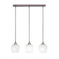 thumbnail image 1 of 3 Light Linear Pendalier With Hang Straight Swivels Shown In Brushed Nickel Finish With 6" White Marble Glass, 1 of 1