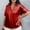 *Red, variant on Women's Elegant Plus Size Solid Color Satin Blouse with V-Neck Short Sleeves Red,Womens Plus XXXXXL