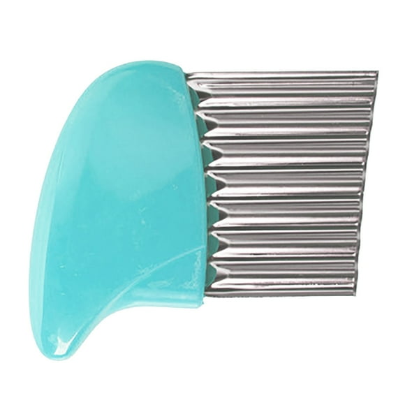 Big Deals Sueyeuwdi Vegetable Chopper Cheese Slicer Wave O Nion Potato Slices Wrinkled French Fries S Alad Corrugated Cutting Blue Handle,Cooking