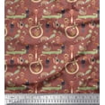 thumbnail image 2 of Soimoi Modal Satin Fabric Floral,Bird & Animals African Print Fabric by the Yard 42 Inch Wide, 2 of 3