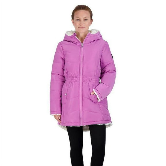 Madden Girl Junior's Reversible Anorak Jacket Mauve X-Large