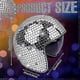 thumbnail image 4 of Disco Ball Helmet, Disco Helmet Bicycle Helmet Shiny Silver Harley Helmet Party, 4 of 5