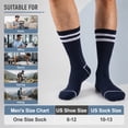 thumbnail image 3 of ARWSER Men's Crew Socks 10 Pairs Soft Comfortable Breathable Terry Cushioned Socks Casual Multi-Purpose Daily Outdoor Socks for Men, 3 of 6
