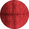 thumbnail image 1 of Ahgly Company Indoor Round Oriental Red Industrial Area Rugs, 7' Round, 1 of 4