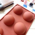 thumbnail image 2 of 6 Cups Hemisphere Shape Silicone Cake Mold Fondant Chocolate Mould Cake Tools, 2 of 6