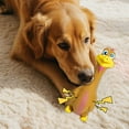 thumbnail image 4 of Squeaky Rubber Duck Dog Toy, Quacking Sound Chew Toy for Puppies 1 Piece, Durable Latex Stress Relief Doll, Interactive Fetch Toy Brown 6.8 Inch, 4 of 4