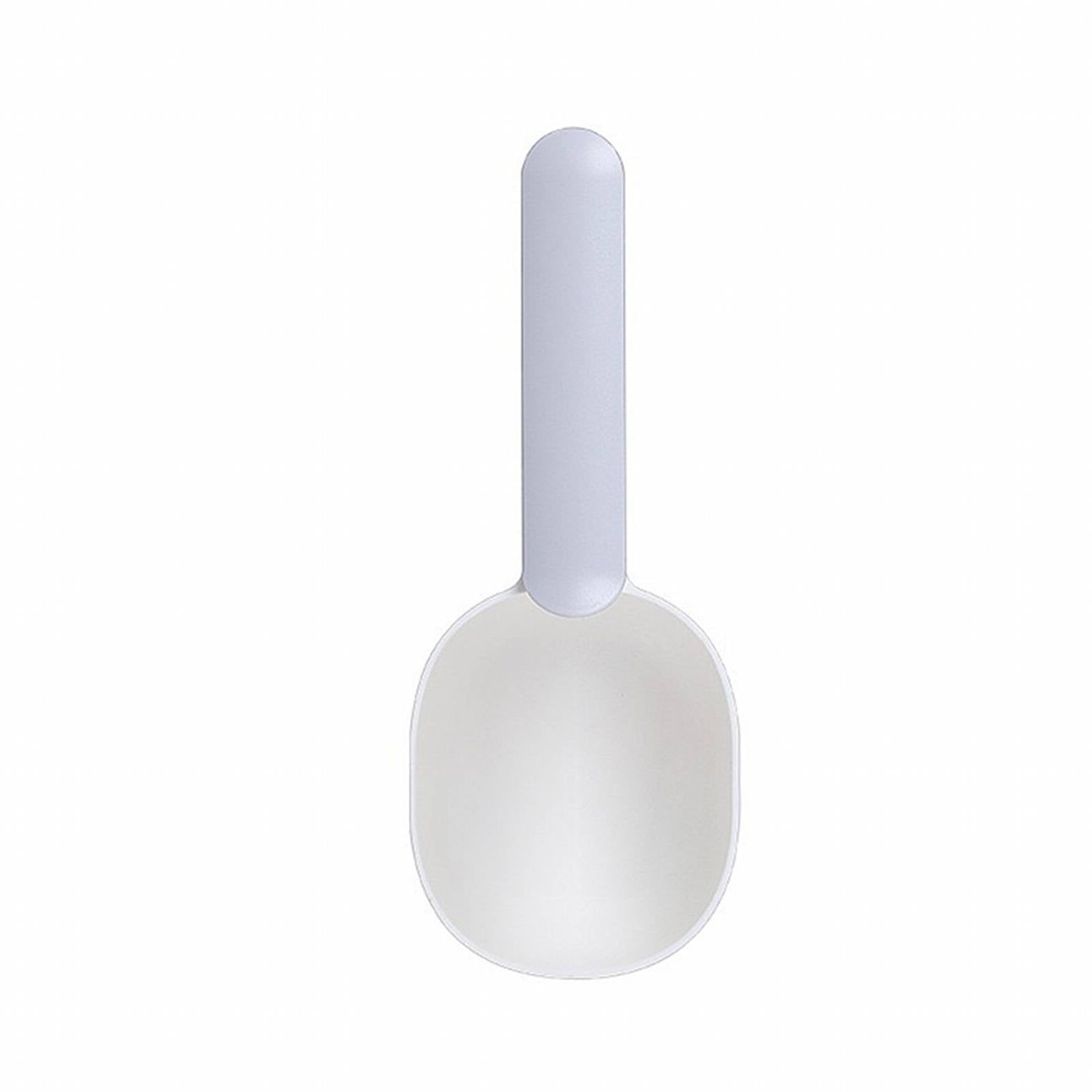 ACDANC Dog Food Scoop, Durable Pet Kibble Measuring Tool, Easy Clean Feed Scooper for Dry Wet Food, Space Saving Storage for Travel and Home, White Gray