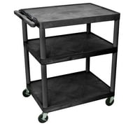 Offex OF-LP40-B - 40 Inches Height A/V Cart - 3 Shelves - Black