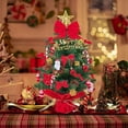 thumbnail image 5 of Mini Christmas Tree, Small Christmas Little Tree, Table top Tree 18”,Miniature Pine Artificial Xmas Tree with Ball Star Bowknot Ornaments for Holiday Season Desk Decoration Centerpiece Bright red, 5 of 6