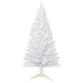 thumbnail image 1 of Árbol de Navidad con forma de ojo de puerro, 1,2 m, luz artificial, blanco, con soporte, 1 of 6