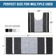 thumbnail image 2 of Juego de 2 alfombrillas de baño de chenilla supergruesas y suaves, lavables a máquina, para baño, secado rápido, absorbentes de agua, color negro (paquete de 2 a 20 x 32 pulgadas/17 x 24 pulgadas), color negro a rayas de 47 x 17 pulgadas Más 20 x 20, 2 of 2