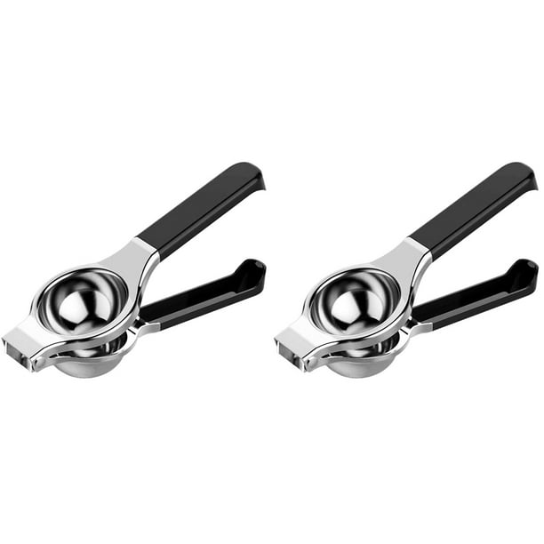 2X Exprimidor de Limón: Exprimidor Manual de Limón de Acero Inoxidable, con Manejar de Silicona