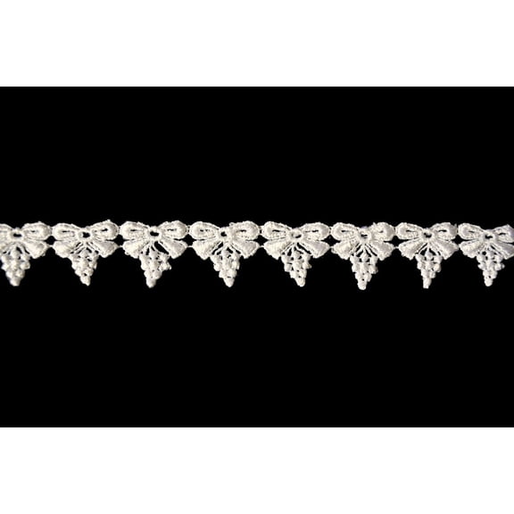 Lily 1" Ivory Bridal Accessory DIY Venice Lace Trim Bow and Grapes Sold by Yard