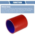 thumbnail image 4 of Unique Bargains 1 Set 80mm 3.15" ID 100mm 3.94" Length 0° Red Blue Car Silicone Hose with Clamps, 4 of 7