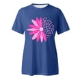 thumbnail image 4 of TSADFHJI Hauts de Noël Femmes Drôle T-Shirt Imprimé à Manches Courtes Col Rond Haut Blouse m Marine, 4 of 5