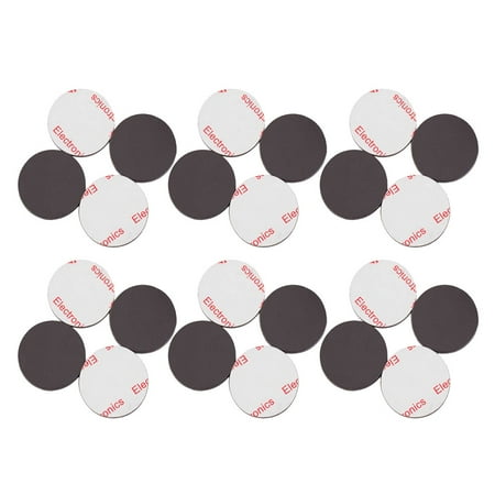 

40pcs 33x2mm Self Adhesive Rubber Magnetic Round Fridge Magnet for Fridge Door Frame (Black)