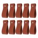 thumbnail image 1 of 10 ganchos de pared, soporte de barra de cortina de cuero sintético, soporte de cuero para colgar, gancho de pared bohemio marrón, 1 of 6
