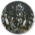 thumbnail image 2 of Designart - Chinoiserie With Birds and Peonies IV - Traditional Metal Circle Wall Art, 2 of 5