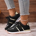 thumbnail image 2 of YLYL Women Sneakers Lace up Round Toe Waterproof Non-Slip Trendy Comfortable Casual Running Walking Shoes, 2 of 9