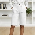 thumbnail image 2 of Dresfit Womens Bermuda Shorts Baggy Knee Length Cargo Shorts 2026 Summer Wide Leg Multi Pocket Carpenter Shorts Loose Fit Stretch Hiking Short Pants L, 2 of 4