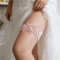 thumbnail image 3 of AUQ Garters for Bride,High Elasticity Comfort Fit Wedding Garter for Bride,Elegant Garter Set for Special Occasions,Pink, 3 of 7