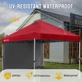 thumbnail image 5 of CROWN SHADES 10'x10' Instant Canopy Tent with 1 Sidewall with One Push Setup Sun Shelter for Events Parties Red, 5 of 8