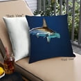 thumbnail image 1 of Ahgly Company Animals Shark Outdoor Throw Pillow, 18 inch by 18 inch, 1 of 6