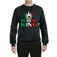 thumbnail image 2 of Wild Bobby Mexican King Latin Pride Unisex Crewneck Graphic Sweatshirt, Black, Small, 2 of 5