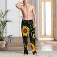 thumbnail image 5 of Vsdgher Flower (2) Print Mens Pajama Pants Sleep & Lounge Pants, PJ Bottoms With elastic waistb and Pockets, 5 of 5