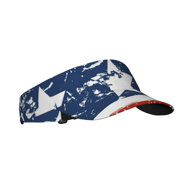 Fotbe USA Colors Stripes1 Visera Deportiva con Diseño, Gorra Abierta Ajustable de Algodón para Mujer y Hombre