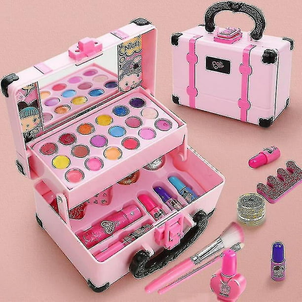 1 Juego de Kit de maquillaje para niños, cosméticos seguros para niñas, juego de juguetes, cosméticos, juguetes