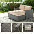 thumbnail image 6 of Gymax 2 PCS Patio Loveseat w/ 31 Gal Multifunctional Storage Ottoman & Soft Cushions, 6 of 10