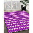 thumbnail image 2 of Ahgly Company Indoor Rectangle Patterned Dark Violet Purple Abstract Area Rugs, 2' x 4', 2 of 6