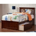 thumbnail image 5 of Leo & Lacey Contemporary/Modern Hardwood Storage Platform Bed, Twin-XL, Walnut, 5 of 5