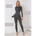 thumbnail image 3 of ANFERRY Womens Ski Thermal Set Sweat Wicking Seamless Warm Outfit Sets Crew Neck Base Layers Fall Winter, 3 of 9